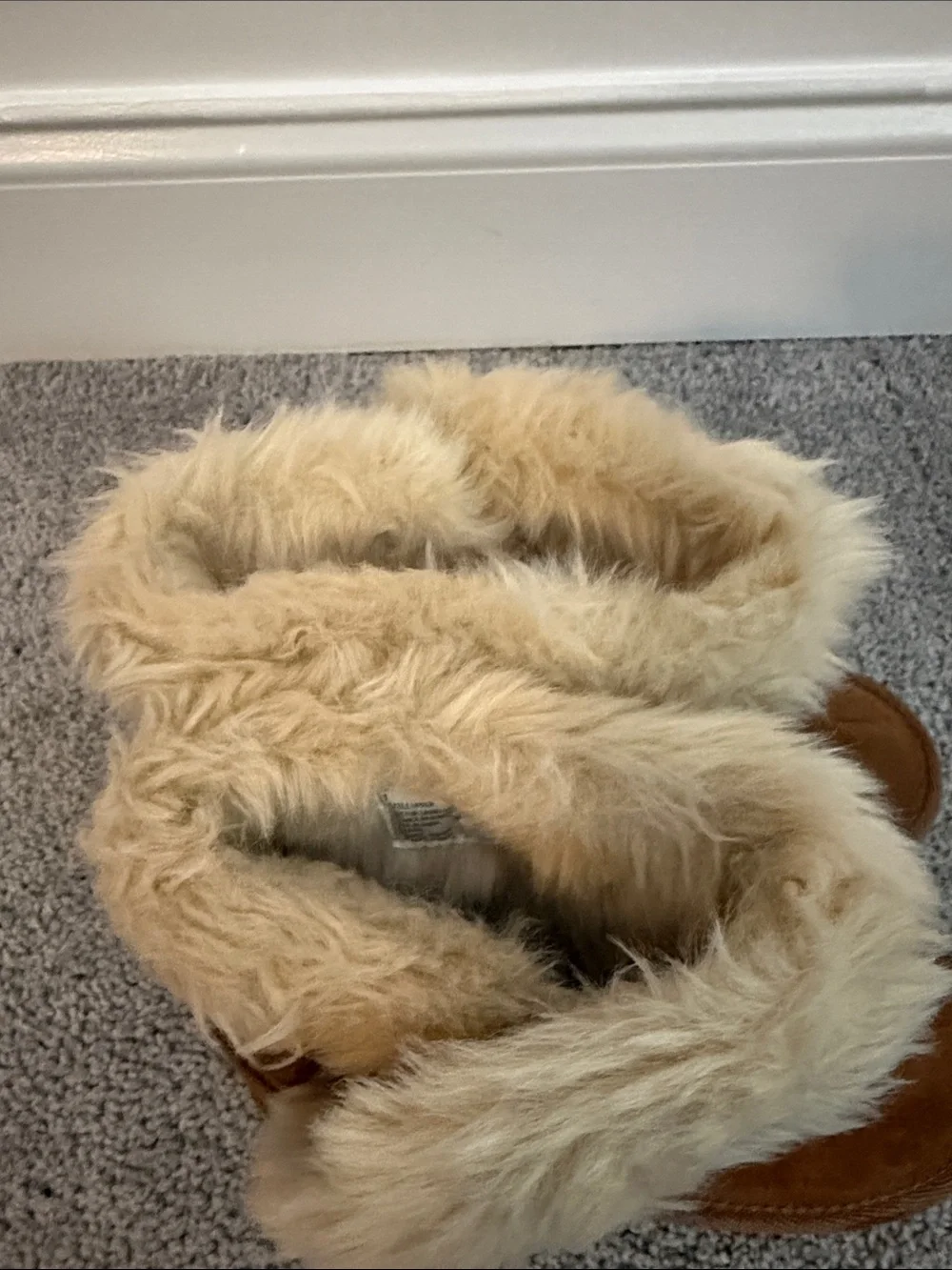 Gently worn The Children's Place Brown Faux Fur Trim Girls' Winter Boots